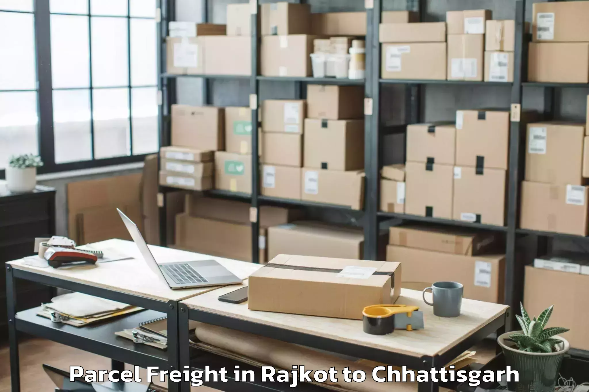 Affordable Rajkot to Chirimiri Parcel Freight